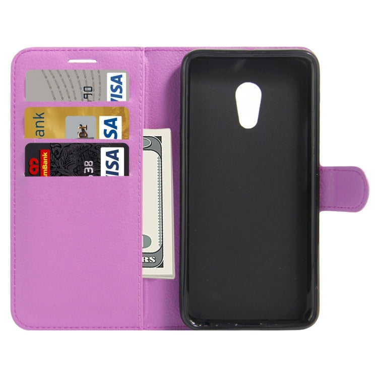 For Meizu M3E / Meilan E Litchi Texture Horizontal Flip Leather Case with Holder & Card Slots & Wallet
