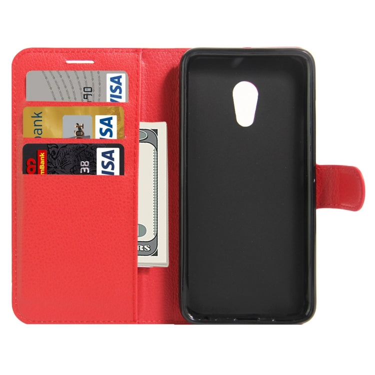 For Meizu M3E / Meilan E Litchi Texture Horizontal Flip Leather Case with Holder & Card Slots & Wallet