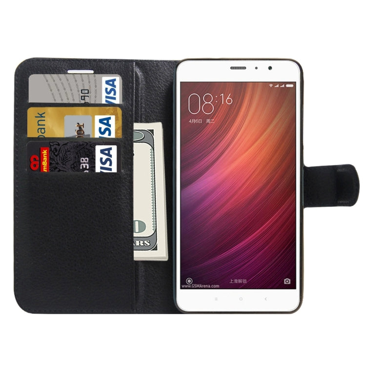 For Xiaomi Redmi Note 4 Litchi Texture Horizontal Flip Leather Case with Holder & Card Slots & Wallet