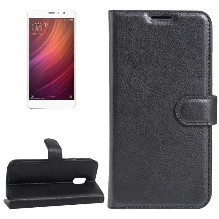 For Xiaomi Redmi Note 4 Litchi Texture Horizontal Flip Leather Case with Holder & Card Slots & Wallet
