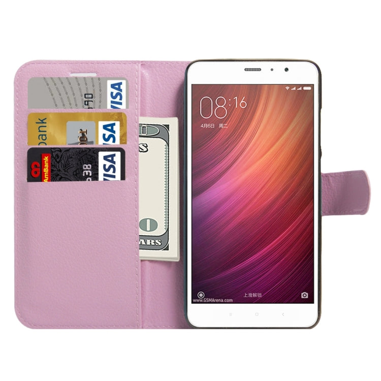 For Xiaomi Redmi Note 4 Litchi Texture Horizontal Flip Leather Case with Holder & Card Slots & Wallet