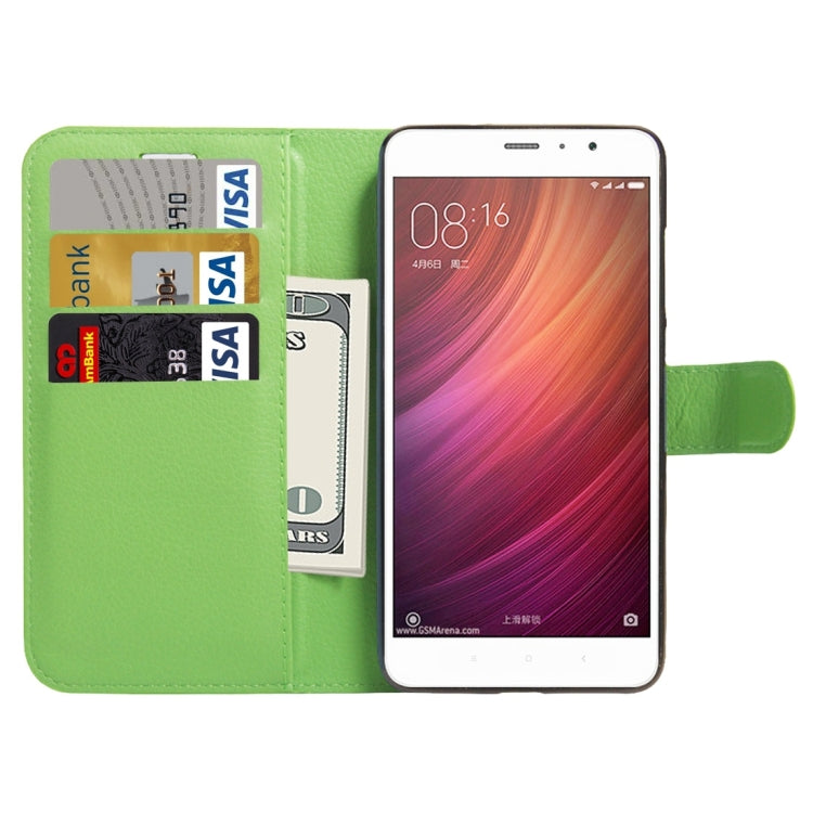 For Xiaomi Redmi Note 4 Litchi Texture Horizontal Flip Leather Case with Holder & Card Slots & Wallet