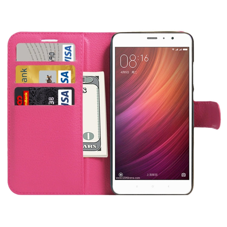For Xiaomi Redmi Note 4 Litchi Texture Horizontal Flip Leather Case with Holder & Card Slots & Wallet