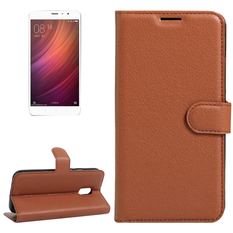 For Xiaomi Redmi Note 4 Litchi Texture Horizontal Flip Leather Case with Holder & Card Slots & Wallet