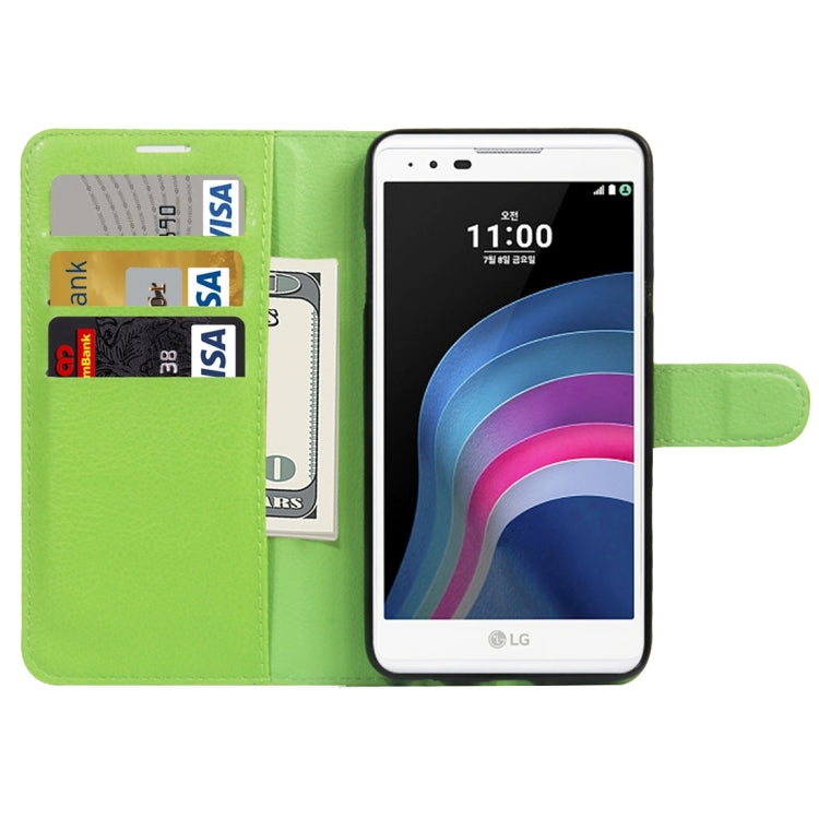 For LG X5 Litchi Texture Horizontal Flip Leather Case with Holder & Card Slots & Wallet