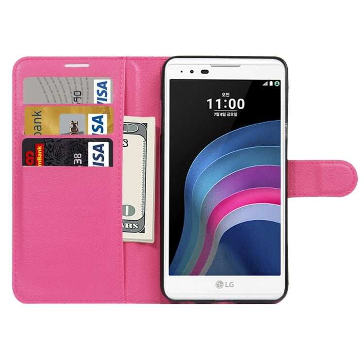 For LG X5 Litchi Texture Horizontal Flip Leather Case with Holder & Card Slots & Wallet