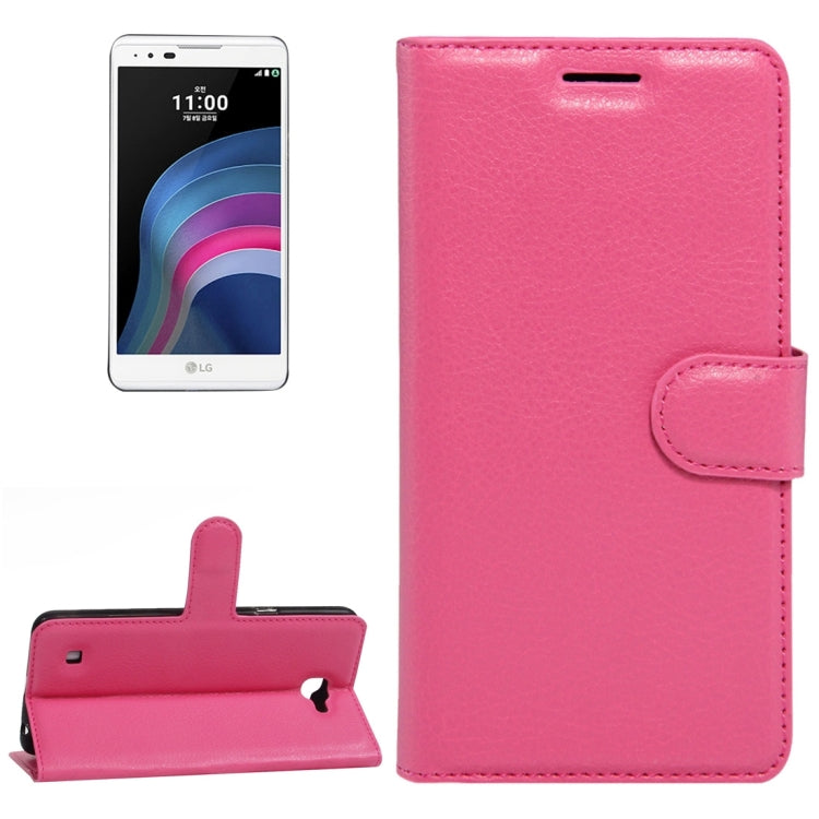 For LG X5 Litchi Texture Horizontal Flip Leather Case with Holder & Card Slots & Wallet