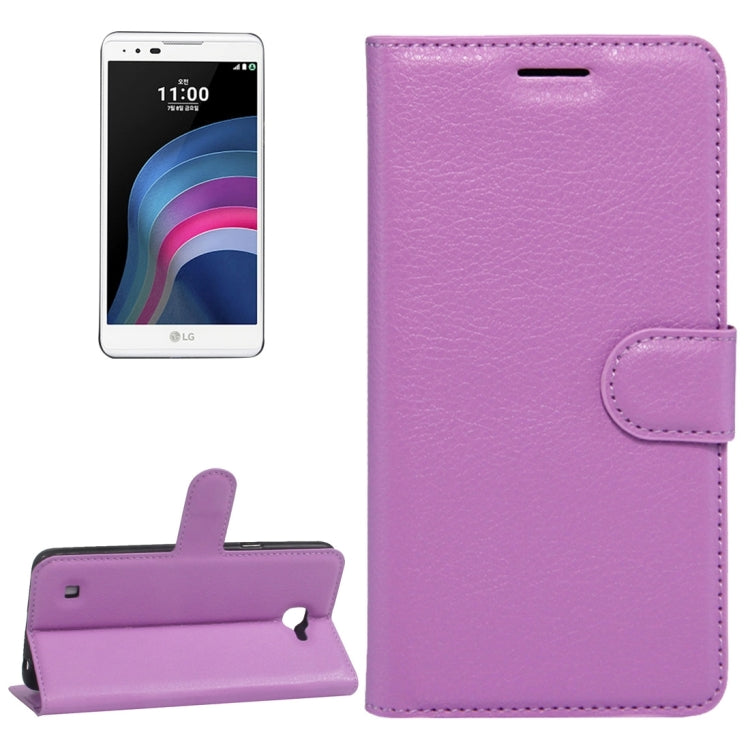 For LG X5 Litchi Texture Horizontal Flip Leather Case with Holder & Card Slots & Wallet