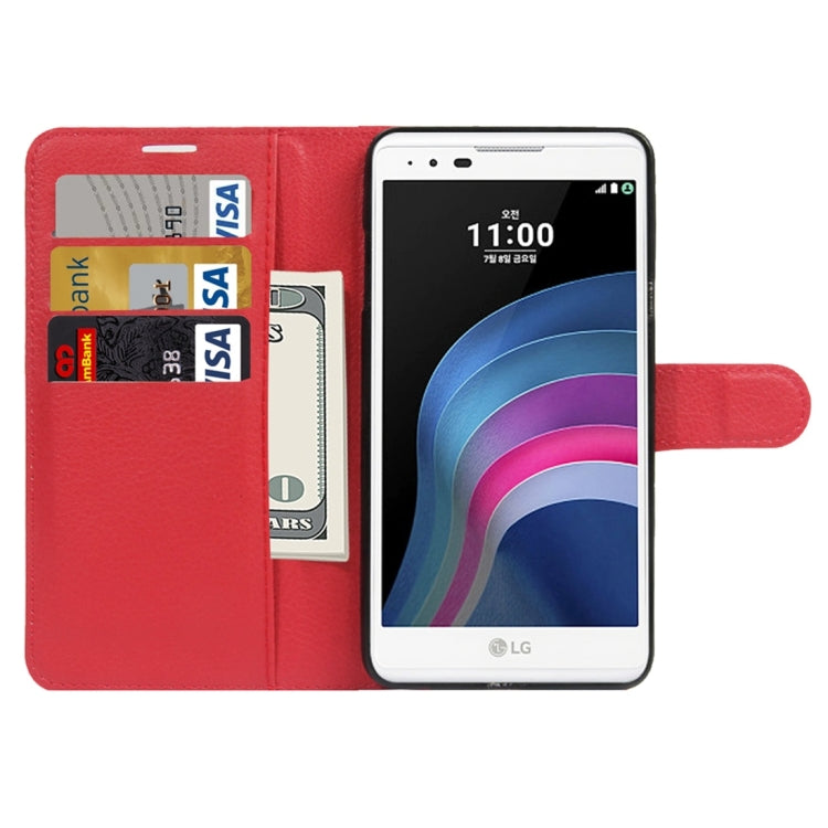 For LG X5 Litchi Texture Horizontal Flip Leather Case with Holder & Card Slots & Wallet