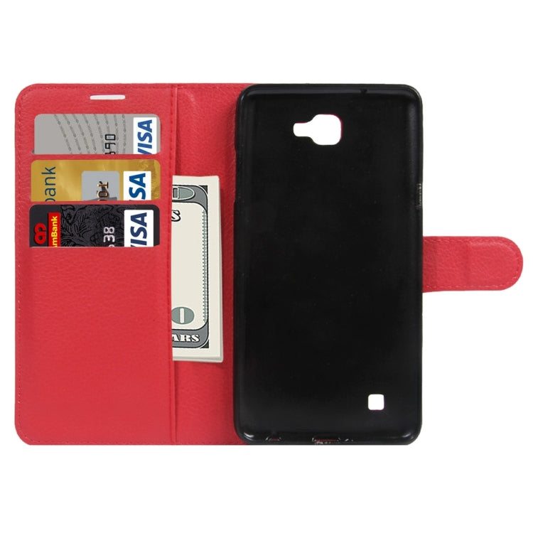 For LG X5 Litchi Texture Horizontal Flip Leather Case with Holder & Card Slots & Wallet