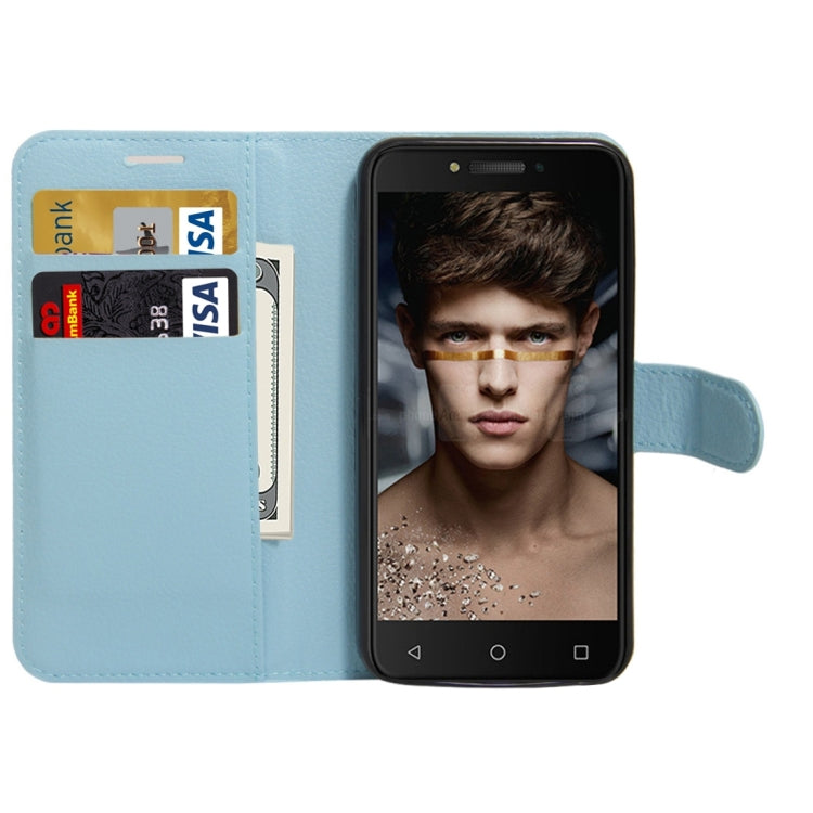 For Alcatel Shine Lite Litchi Texture Horizontal Flip PU Leather Case with Holder & Card Slots & Wallet