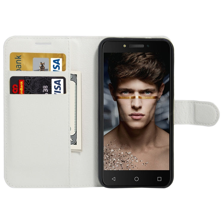 For Alcatel Shine Lite Litchi Texture Horizontal Flip PU Leather Case with Holder & Card Slots & Wallet