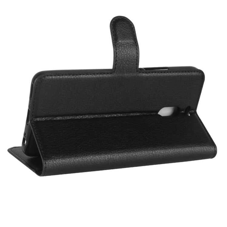 For Meizu M6 Note Litchi Texture PU +TPU Horizontal Flip Leather Case With Holder & Card Slots & Wallet