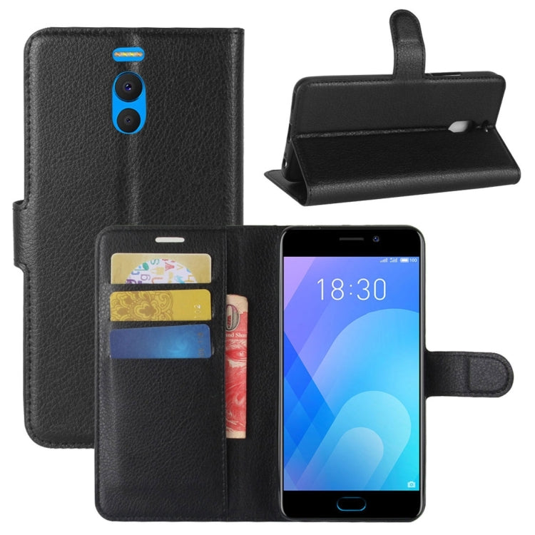 For Meizu M6 Note Litchi Texture PU +TPU Horizontal Flip Leather Case With Holder & Card Slots & Wallet