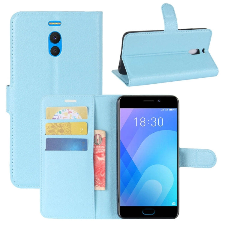 For Meizu M6 Note Litchi Texture PU +TPU Horizontal Flip Leather Case With Holder & Card Slots & Wallet
