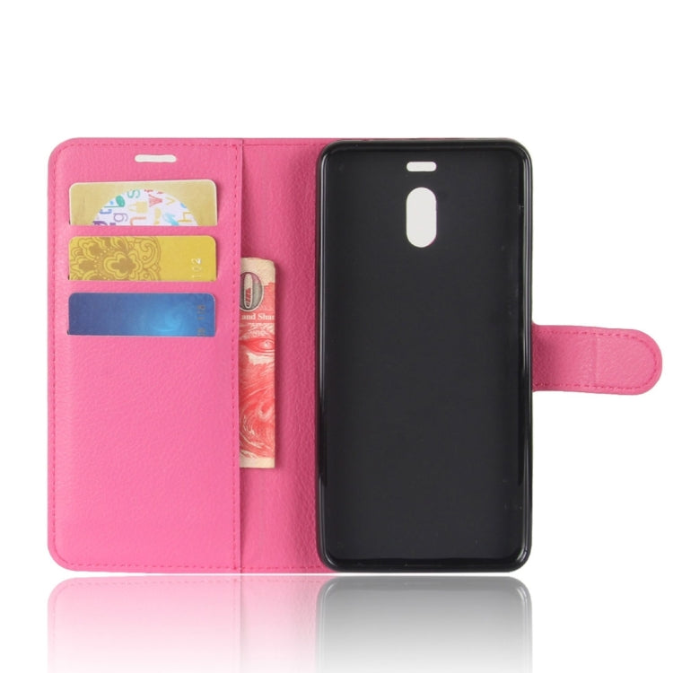 For Meizu M6 Note Litchi Texture PU +TPU Horizontal Flip Leather Case With Holder & Card Slots & Wallet
