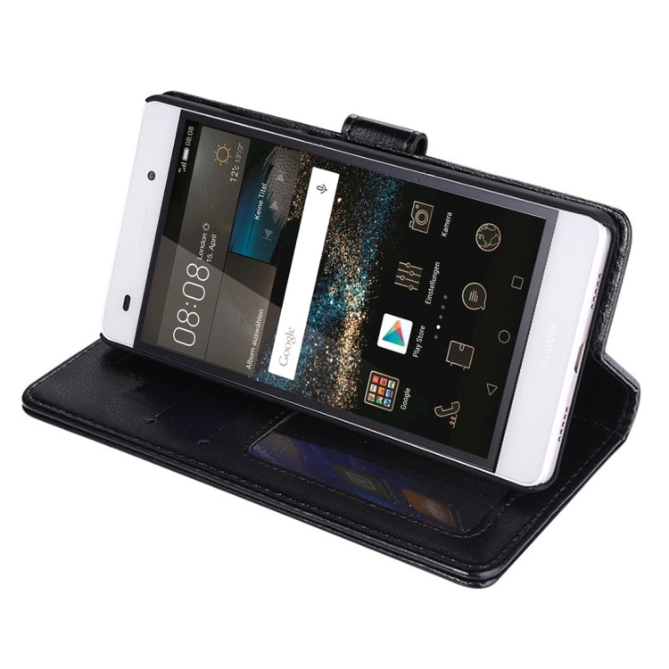 For Huawei P8 Lite Crazy Horse Texture Horizontal Flip Leather Case with Photo Frame & Holder & Card Slots & Wallet & Lanyard