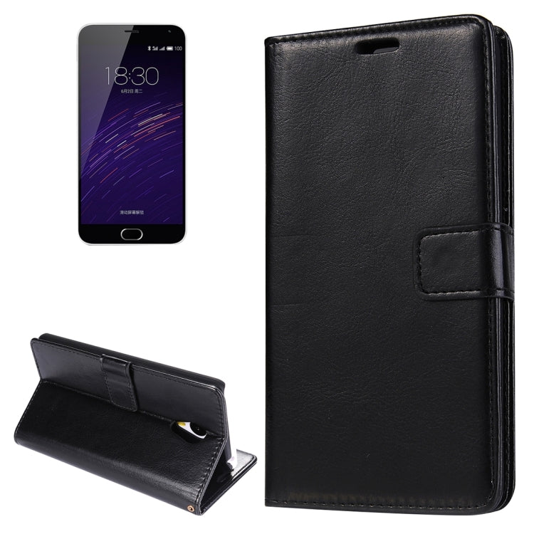 For Meizu M2 Note Crazy Horse Texture Horizontal Flip Leather Case with Photo Frame & Holder & Card Slots & Wallet & Lanyard