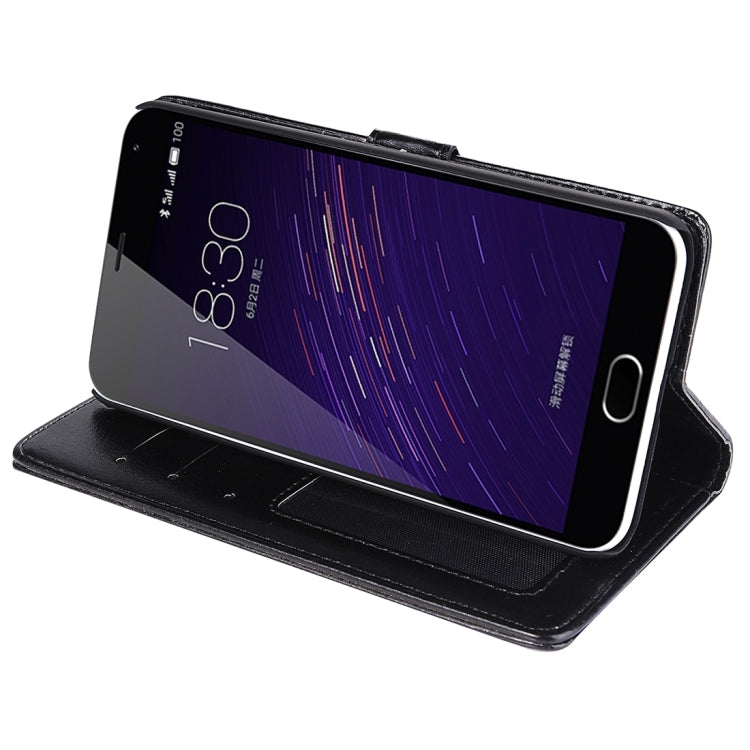 For Meizu M2 Note Crazy Horse Texture Horizontal Flip Leather Case with Photo Frame & Holder & Card Slots & Wallet & Lanyard