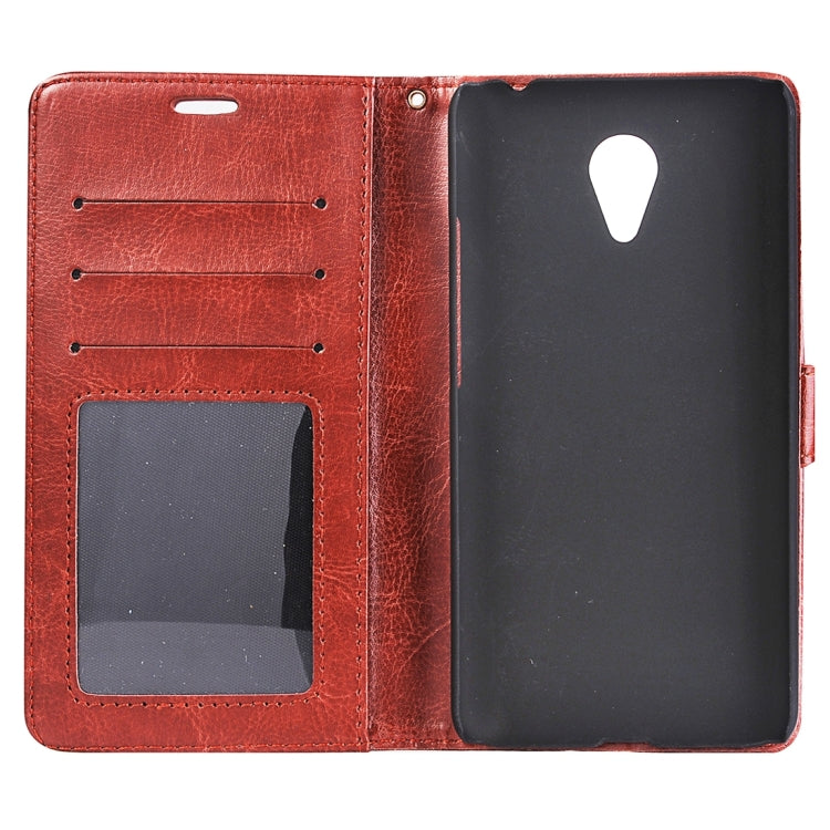 For Meizu M2 Note Crazy Horse Texture Horizontal Flip Leather Case with Photo Frame & Holder & Card Slots & Wallet & Lanyard