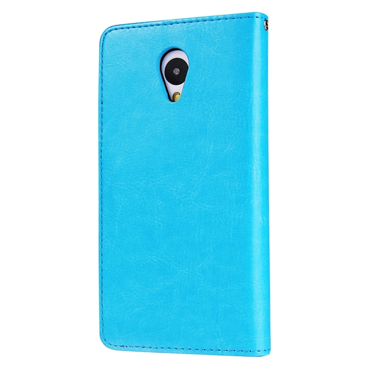 For Meizu M2 Note Crazy Horse Texture Horizontal Flip Leather Case with Photo Frame & Holder & Card Slots & Wallet & Lanyard