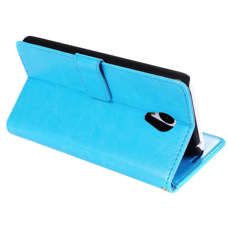 For Meizu M2 Note Crazy Horse Texture Horizontal Flip Leather Case with Photo Frame & Holder & Card Slots & Wallet & Lanyard