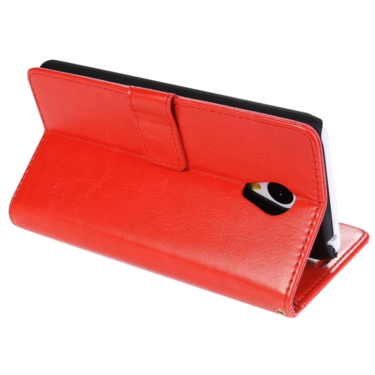 For Meizu M2 Note Crazy Horse Texture Horizontal Flip Leather Case with Photo Frame & Holder & Card Slots & Wallet & Lanyard