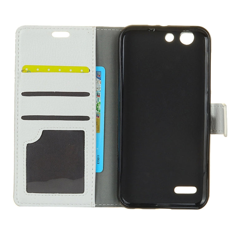 For Vodafone Smart E8 Litchi Texture Horizontal Flip Leather Case with Holder & Card Slots & Wallet & Photo Frame