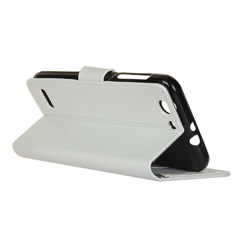 For Vodafone Smart E8 Litchi Texture Horizontal Flip Leather Case with Holder & Card Slots & Wallet & Photo Frame