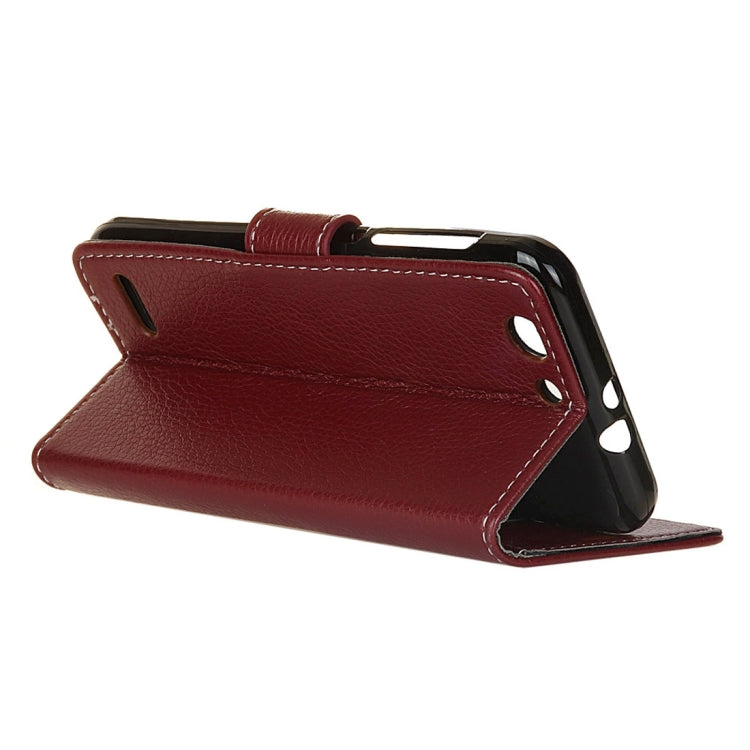 For Vodafone Smart E8 Litchi Texture Horizontal Flip Leather Case with Holder & Card Slots & Wallet & Photo Frame