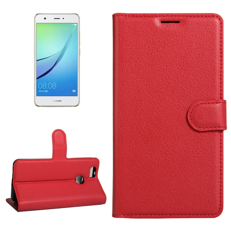 For Huawei nova Litchi Texture Horizontal Flip Leather Case with Holder & Card Slots & Wallet