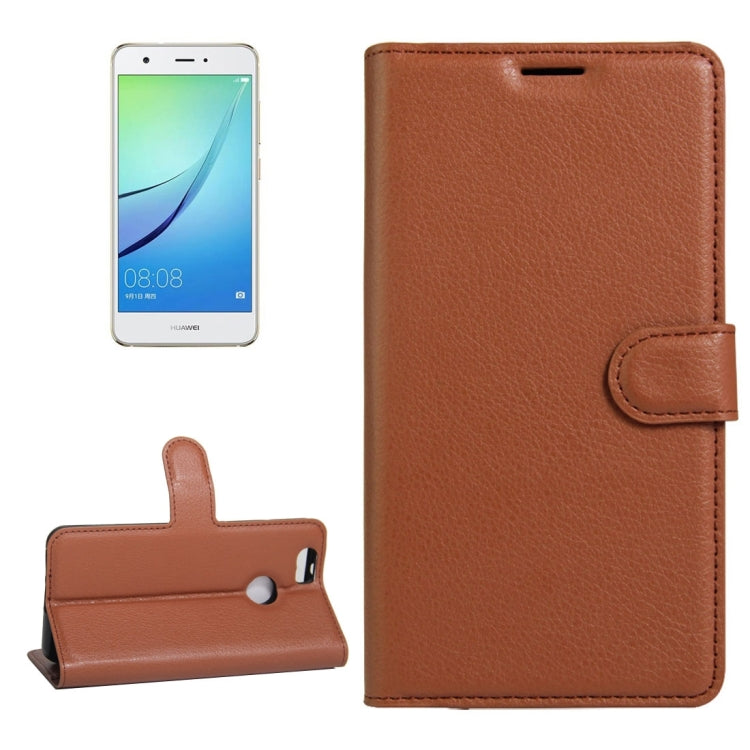 For Huawei nova Litchi Texture Horizontal Flip Leather Case with Holder & Card Slots & Wallet