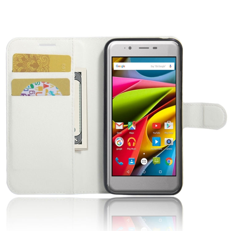 For ARCHOS 50 Cobalt Litchi Texture Horizontal Flip Leather Case with Holder & Card Slots & Wallet