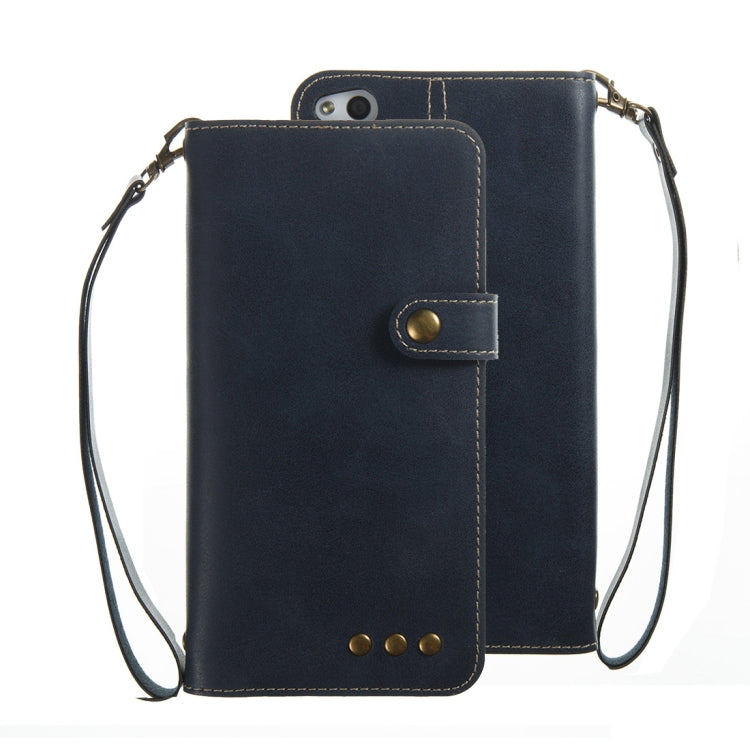 For Huawei P8 Lite 2017 Retro Crazy Horse Texture Horizontal Flip PU Leather Case with Card Slots & Wallet & Hand Strap