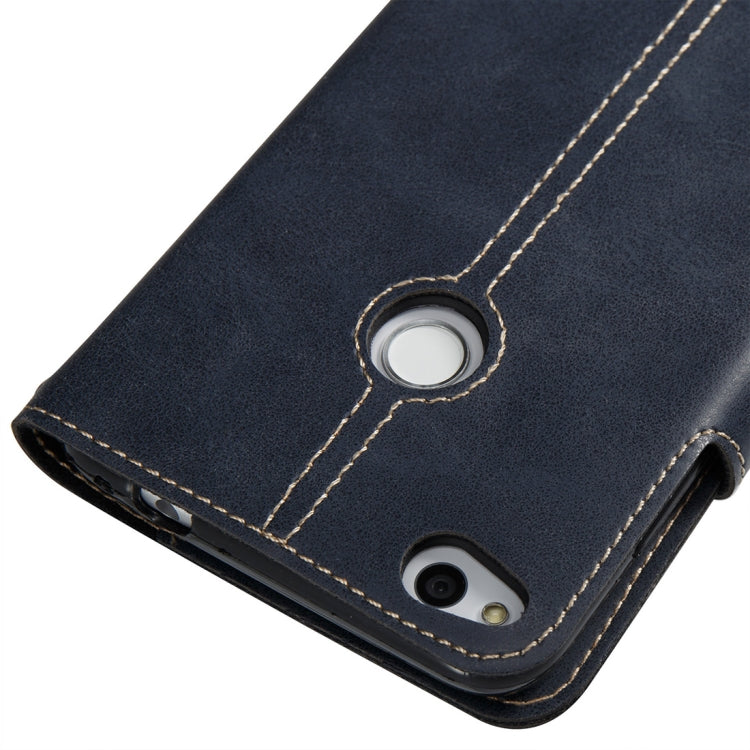 For Huawei P8 Lite 2017 Retro Crazy Horse Texture Horizontal Flip PU Leather Case with Card Slots & Wallet & Hand Strap