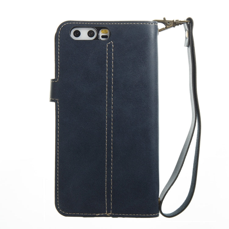 For Huawei P10 Retro Crazy Horse Texture Horizontal Flip PU Leather Case with Card Slots & Wallet & Hand Strap