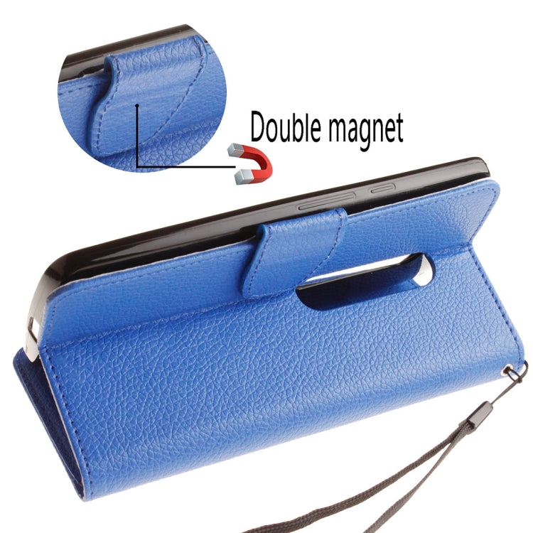 For Motorola Moto G (3rd Gen.) Litchi Texture Horizontal Flip Leather Case with Holder & Card Slots & Wallet & Photo Frame & Lanyard