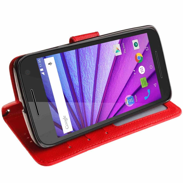 For Motorola Moto G (3rd Gen.) Litchi Texture Horizontal Flip Leather Case with Holder & Card Slots & Wallet & Photo Frame & Lanyard