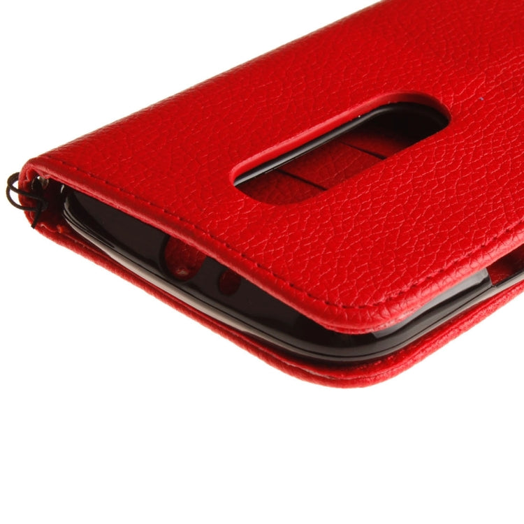 For Motorola Moto G (3rd Gen.) Litchi Texture Horizontal Flip Leather Case with Holder & Card Slots & Wallet & Photo Frame & Lanyard