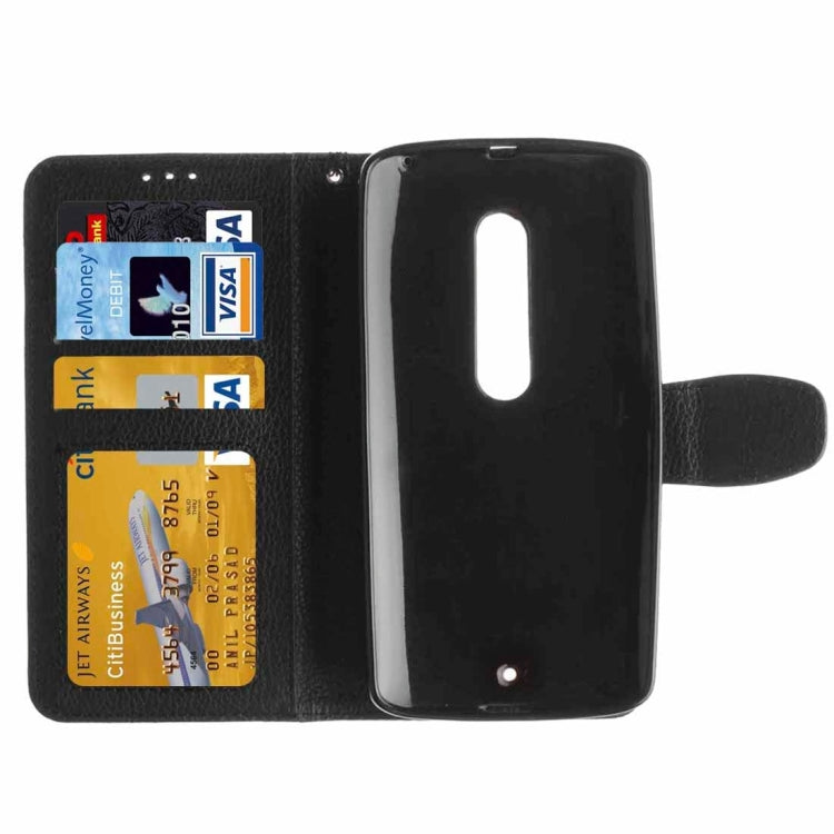 For Motorola Moto X Play Litchi Texture Horizontal Flip Leather Case with Holder & Card Slots & Wallet & Photo Frame & Lanyard