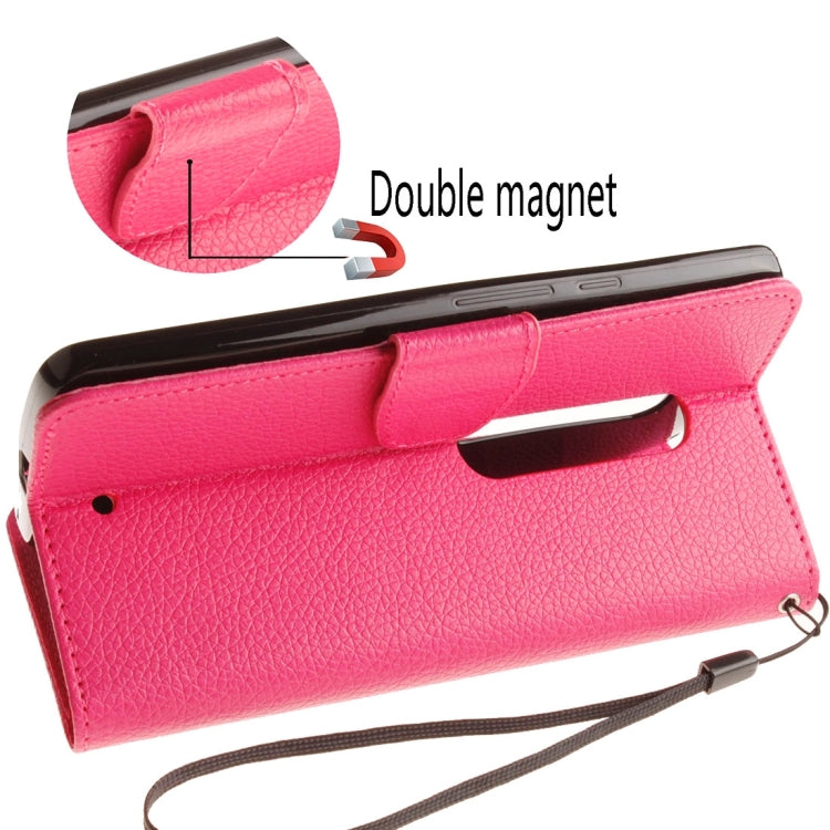 For Motorola Moto X Play Litchi Texture Horizontal Flip Leather Case with Holder & Card Slots & Wallet & Photo Frame & Lanyard