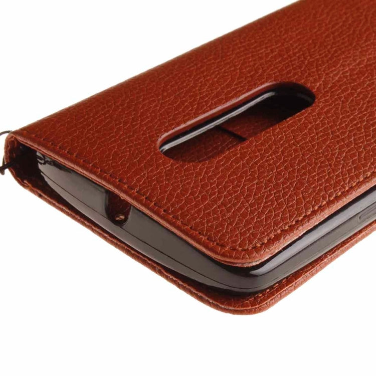 For Motorola Moto X Play Litchi Texture Horizontal Flip Leather Case with Holder & Card Slots & Wallet & Photo Frame & Lanyard