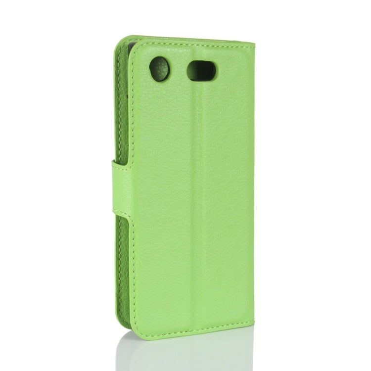 For Sony Xperia XZ1 Compact Litchi Texture PU +TPU Horizontal Flip Leather Case With Holder & Card Slots & Wallet