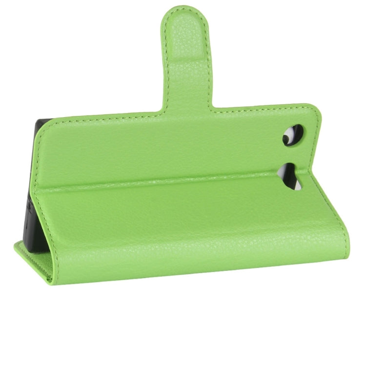 For Sony Xperia XZ1 Compact Litchi Texture PU +TPU Horizontal Flip Leather Case With Holder & Card Slots & Wallet