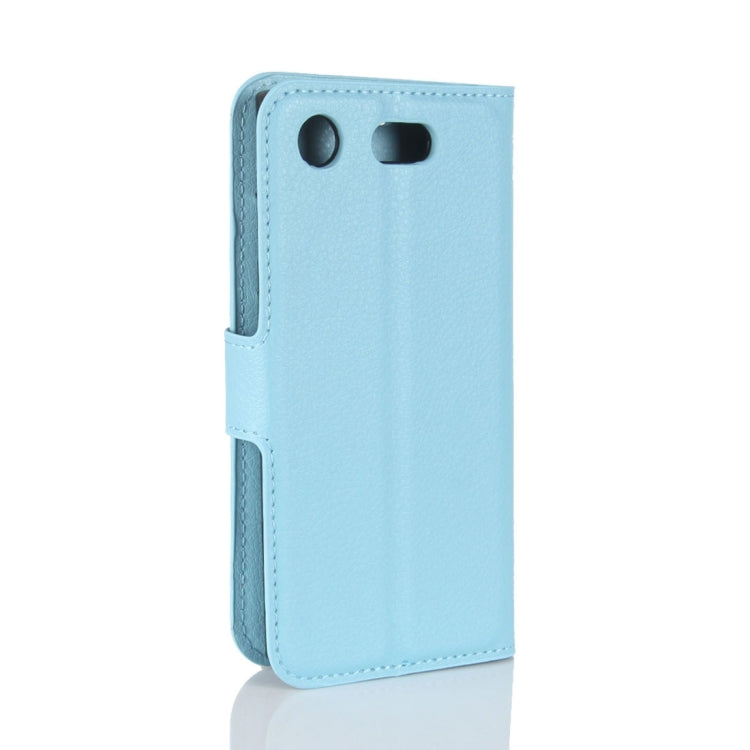 For Sony Xperia XZ1 Compact Litchi Texture PU +TPU Horizontal Flip Leather Case With Holder & Card Slots & Wallet