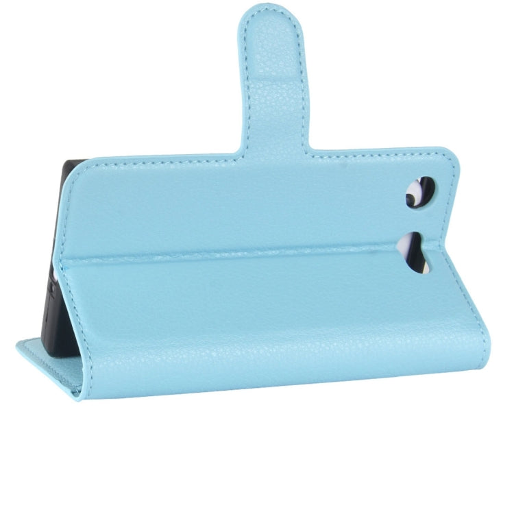 For Sony Xperia XZ1 Compact Litchi Texture PU +TPU Horizontal Flip Leather Case With Holder & Card Slots & Wallet