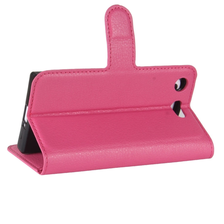 For Sony Xperia XZ1 Compact Litchi Texture PU +TPU Horizontal Flip Leather Case With Holder & Card Slots & Wallet