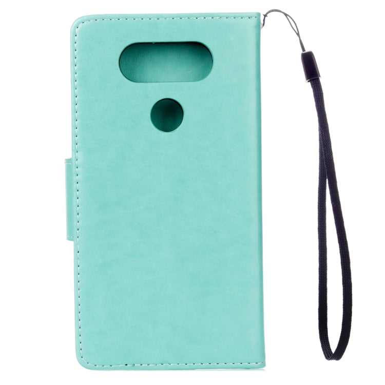 For LG V20 Butterflies Love Flowers Embossing Horizontal Flip Leather Case with Holder & Card Slots & Wallet & Lanyard
