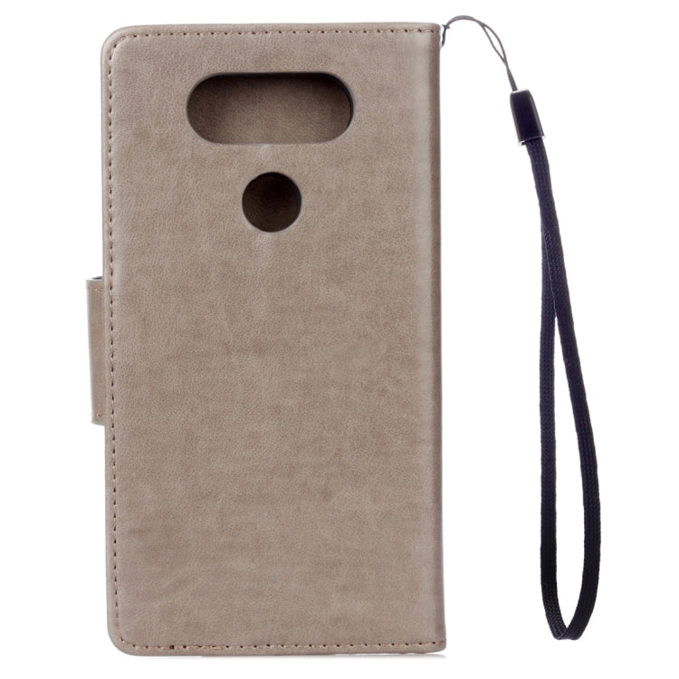 For LG V20 Butterflies Love Flowers Embossing Horizontal Flip Leather Case with Holder & Card Slots & Wallet & Lanyard