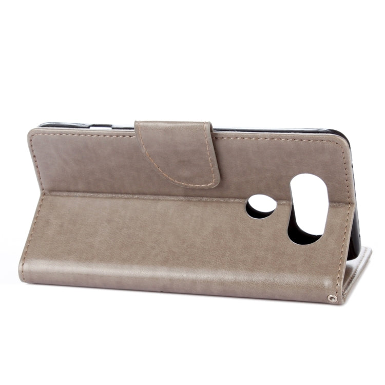 For LG V20 Butterflies Love Flowers Embossing Horizontal Flip Leather Case with Holder & Card Slots & Wallet & Lanyard